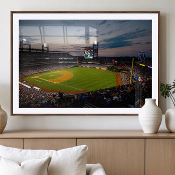 17415-MGV-CV-36X24-Philadelphia Phillies Stadium Wall Art Canvas Print, Framed Citizens Bank Park Art Picture Print, Phillies Stadium Field Perfect
