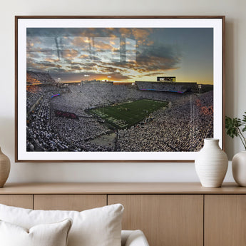 38807-MGV-CV-36X24-Beaver Stadium Wall Art Canvas Print, Framed Beaver Stadium Field Art Picture Print, Football Stadium Perfect Sport Room Decor