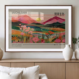 18304-MGV-CV-36X24-Sunset Mountain Landscape Wall Art – Panoramic Abstract Nature Canvas Print, Vibrant Wall Decor for Living Room, Bedroom, Office,