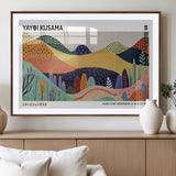 66936-MGV-CV-36X24-Kusama Wall Art – Vibrant Abstract Hills Canvas Print, Japanese Modern Landscape Poster for Living Room, Office, Studio or