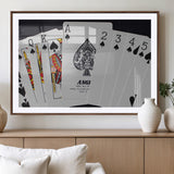 56787-MGC-FP-36x24_Walnut-Playing Cards – Classic Poker Deck with Spades, Standard Size Durable Casino Quality Card Set for Magic Tricks, Blackjack, Bridge,