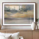 45544-MGV-CV-36X24-Ocean Sunset Wall Art – Serene Seascape Canvas Print with Golden Sky and Calm Water, Coastal Beach Artwork for Living Room,