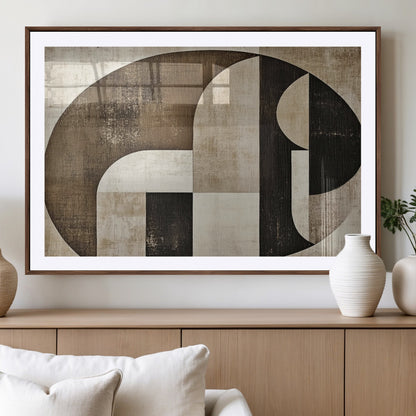 44796-MGV-CV-36X24-Wabi Sabi Wall Art Canvas Print, Framed Geometric Minimalist Art Picture Print, Modern Abstract Perfect Modern Abstract Decor