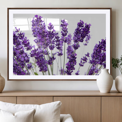 84456-MGV-CV-36X24-Lavender Wall Art – Botanical Canvas Print Featuring Purple Floral Stems, Fresh Nature Inspired Artwork for Living Room, Bedroom,
