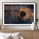 10017879-MGV-CV-36X24-Wood Tree Ring Wall Art Canvas Print, Framed Natural Wood Art Picture Print, Rustic Tree Slice Perfect Rustic Decor Artwork