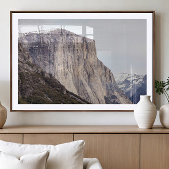 74506434-MGV-CV-36X24-El Capitan Wall Art Canvas Print, Framed Yosemite Cliff Art Picture Print, Sierra Nevada Perfect Sierra Minimalism Decor Artwork