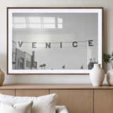 68254589-MGV-CV-36X24-Venice Sign Wall Art Canvas Print, Framed Venice Letters Art Picture Print, Los Angeles Perfect Minimalist Urban Decor Artwork