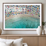 76172085-MGV-CV-36X24-Tropical Shoreline Wall Art Canvas Print, Framed Beach Relaxing Art Picture Print, Aerial Summer Perfect Coastal Vibrant Decor