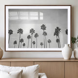 62298277-MGV-CV-36X24-Monochrome Palms Wall Art Canvas Print, Framed Minimalist Trees Art Picture Print, Silhouetted Palms Perfect Tropical Minimalist