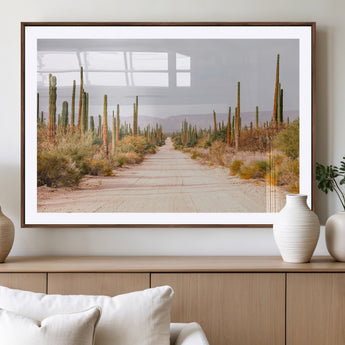 30742780-MGV-CV-36X24-Desert Cactus Wall Art Canvas Print, Framed Southwestern Art Picture Print, Bohemian Western Perfect Southwestern Boho Decor