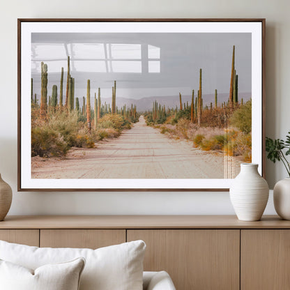 30742780-MGV-CV-36X24-Desert Cactus Wall Art Canvas Print, Framed Southwestern Art Picture Print, Bohemian Western Perfect Southwestern Boho Decor
