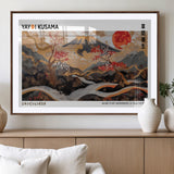 85375874-MGV-CV-36X24-Mount Fuji Abstract Wall Art – Japanese Landscape Canvas Print, Cherry Blossom & Red Sun Painting, Elegant Modern Zen Asian Home