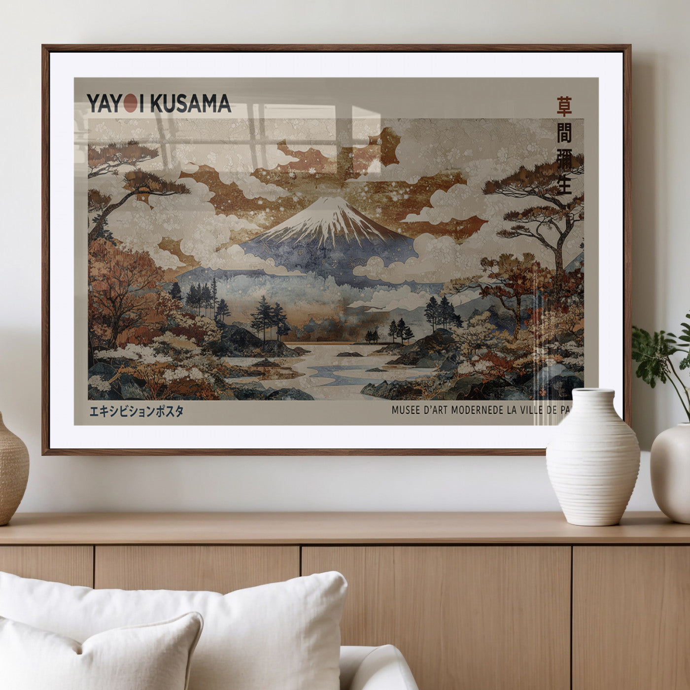11778299-MGV-CV-36X24-Japanese Landscape Wall Art – Mount Fuji Canvas Print, Asian Inspired Nature Decor for Living Room, Bedroom, Office or Studio