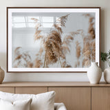 17019393-MGV-CV-36X24-Pampas Grass Wall Art Canvas Print, Framed Neutral Tones Art Picture Print, Minimalist Nature Perfect Boho Minimalist Decor
