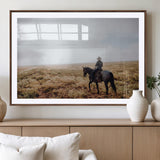 57597730-MGV-CV-36X24-Cowboy Wall Art Wall Art Canvas Print, Framed Western Canvas Art Picture Print, Rustic Ranch Scene Perfect Rustic Western Decor