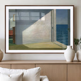 34188481-MGV-CV-36X24-Coastal Sunlight Wall Art – Minimalist Ocean View Canvas Print, Serene Beach House Inspired Decor for Bedroom, Living Room,