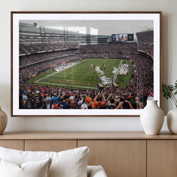 18347149-MGV-CV-36X24-Soldier Field Wall Art – Chicago Bears Football Stadium Canvas Print, Game Day Sports Decor for Man Cave, Bar, Office, or Living