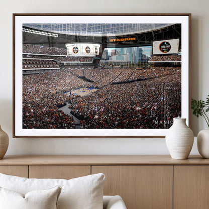 38616413-MGV-CV-36X24-Chicago Dome Stadium Wall Art – Futuristic Basketball Final Four Arena Canvas Print, Modern Sports Fan Decor for Man Cave or