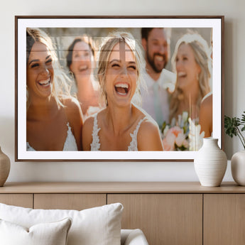CSTM912-MGV-CV-36X24-Framed Wedding Canvas Print - Custom Wall Art Keepsake for Couples, Elegant Home Decoration Gift, Create Your Own Photo Canvas