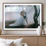 CSTM913-MGV-CV-36X24-Framed Wedding Canvas Print - Custom Wall Art Keepsake for Couples, Elegant Home Decoration Gift, Create Your Own Photo Canvas