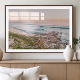 27332135-MGV-CV-36X24-Coastal Sunset Wall Art – Ocean Waves and Rocky Shore Canvas Print, Scenic Seaside Photography Decor for Bedroom, Living Room,