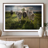 67277447-MGV-CV-36X24-Farmhouse Wall Art – Herd of Cows Canvas Print, Rustic Country Pasture Photography Decor for Bedroom, Living Room, Office, Ranch,