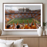 76011417-MGV-CV-36X24-Neyland Stadium Wall Art – Panoramic Tennessee Volunteers Checkerboard Crowd Canvas Print, Day Game Football Celebration Sports