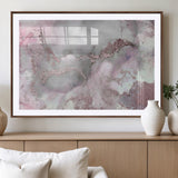 16416-MGV-CV-36X24-Blush Marble Wall Art Canvas Print, Framed Rose Gold Art Picture Print, Pink Cloudy Perfect Modern Glam Decor Artwork