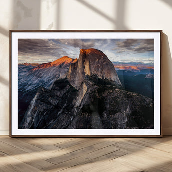 31332-MGC-FP-36x24_Walnut-Mountain Landscape Wall Art – Majestic Sunset Rock Formation Canvas Print, Nature Scenic Decor for Living Room, Office, Cabin or