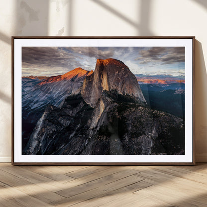 31332-MGC-FP-36x24_Walnut-Mountain Landscape Wall Art – Majestic Sunset Rock Formation Canvas Print, Nature Scenic Decor for Living Room, Office, Cabin or