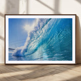 37494-MGV-CV-36X24-Ocean Wave Canvas Art – Stunning Blue Wave Photography, Coastal Wall Decor for Living Room, Bedroom or Office