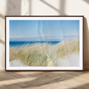 96913-MGV-CV-36X24-Coastal Dunes Wall Art – Serene Beach Grass and Blue Ocean Canvas Print, Relaxing Seaside Nature Decor for Living Room, Bedroom or