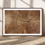 61710-MGV-CV-36X24-Tree Rings Wall Art – Rustic Wood Grain Canvas Print of Tree Trunk Cross Section, Nature Inspired Decor for Cabin, Office, Living