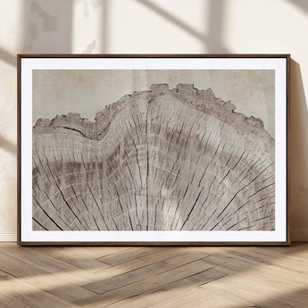 67528-MGC-FP-36x24_Walnut-Wood Ring Wall Art Canvas Print, Framed Tree Ring Art Picture Print, Rustic Tree Ring Perfect Neutral Boho Decor Artwork
