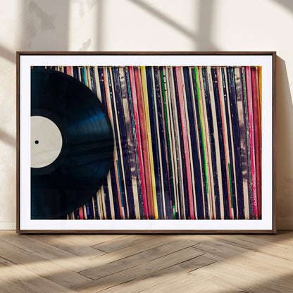 45029-MGC-FP-36x24_Walnut-Misty Pine Forest Wall Art – Black and White Landscape Canvas Print, Foggy Trees Nature Photography, Modern Minimalist Decor for