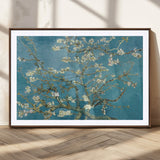 65607-MGC-FP-36x24_Walnut-Almond Blossom Wall Art – Van Gogh Blue Floral Canvas Print, Elegant Impressionist Painting Decor for Living Room, Bedroom or