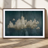 18162-MGC-FP-36x24_Walnut-Ethereal Cloud Wall Art – Panoramic Sky Canvas Print, Dreamy Atmospheric Decor for Bedroom, Living Room or Office