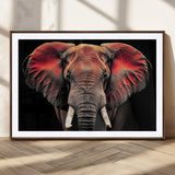 54719-MGC-FP-36x24_Walnut-Elephant Wall Art – Majestic African Elephant Canvas Print, Wildlife Safari Animal Decor for Living Room, Bedroom, Office or Man