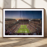 17421-MGC-FP-36x24_Walnut-Kyle Field Wall Art Canvas Print, Framed Texas Stadium Art Picture Print, Kyle Field Stadium Perfect Sport Room Decor Artwork