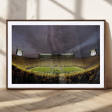 72404-MGV-CV-36X24-Michigan Wolverine Stadium Wall Art Canvas Print, Framed Michigan Stadium Art Picture Print, Football Stadium Perfect Sport Room