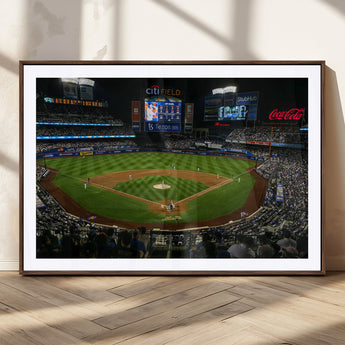 83979-MGC-FP-36x24_Walnut-RingCentral Coliseum Wall Art Canvas Print, Framed Oakland A's Stadium Art Picture Print, RingCentral Coliseum Field Perfect Sport