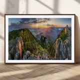 51582565-MGC-FP-36x24_Walnut-Mountain Sunrise Panorama Wall Art – Scenic Landscape Canvas Print, Hiking Adventure Nature Photography, Large Mountain Range Wall