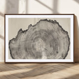 98921313-MGC-FP-36x24_Walnut-Tree Ring Wall Art Canvas Print, Framed Wood Slice Art Picture Print, Minimalist Wood Perfect Rustic Academic Decor Artwork