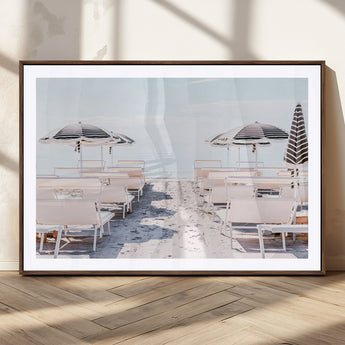67623952-MGC-FP-36x24_Walnut-Minimalist Beach Wall Art Canvas Print, Framed Pastel Sand Art Picture Print, Beach Aesthetic Perfect Coastal Minimalist Decor