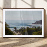 88336640-MGV-CV-36X24-Tropical Beach Scene Wall Art Canvas Print, Framed Coastal Photography Art Picture Print, Ocean Horizon Art Perfect Coastal Boho