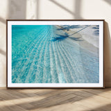 68127042-MGC-FP-36x24_Walnut-Beach Wall Art – Tropical Ocean Canvas Print, Clear Water and White Sand Photography Decor for Bedroom, Living Room, Office,