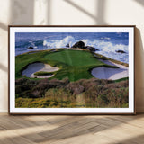 22776914-MGC-FP-36x24_Walnut-Golf Course Wall Art – Oceanfront Green Canvas Print, Coastal Pebble Beach Photography Sports Decor for Living Room, Office, Man