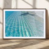 46233906-MGC-FP-36x24_Walnut-Coastal Wall Art – Turquoise Ocean Waves and White Sand Canvas Print, Tropical Beach Photography Decor for Bedroom, Living Room,