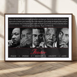 45112-MGC-FP-36x24_Walnut-Black Icons Wall Art Canvas Print, Framed Thinker Art Picture Print, Motivational Quote Perfect Cultural Modern Decor Artwork