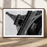 89033-MGC-FP-36x24_Walnut-Eiffel Tower Wall Art – Dramatic Black and White Architectural Canvas Print, Modern Paris Decor for Office, Living Room or